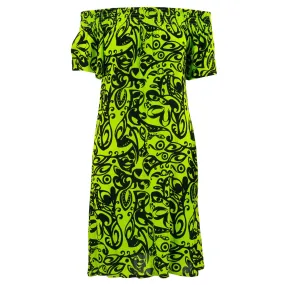 Shirred Comfy Dress - Brilliant Vines