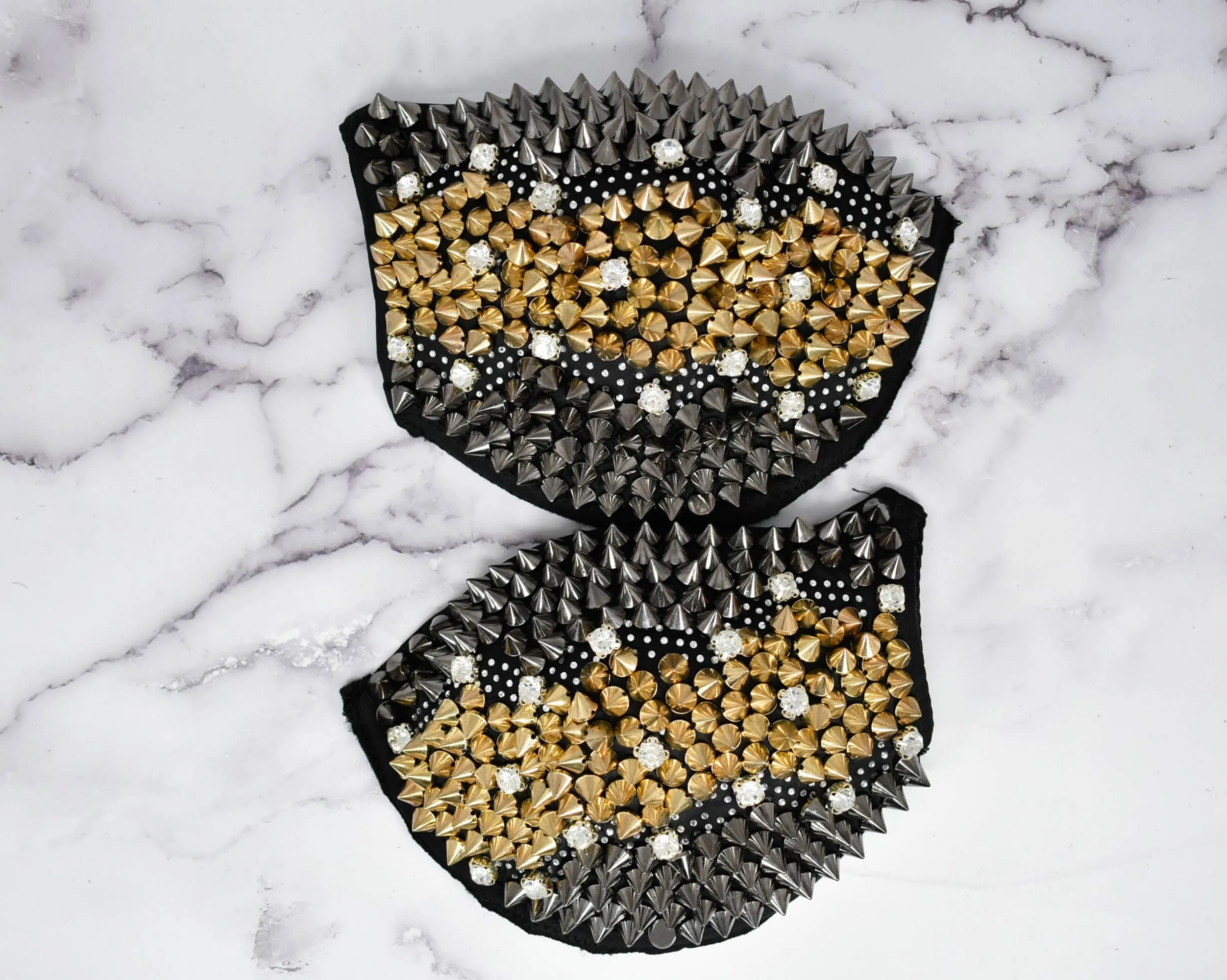 Spiked Rhinestone Shoulder Pad - 1 Piece