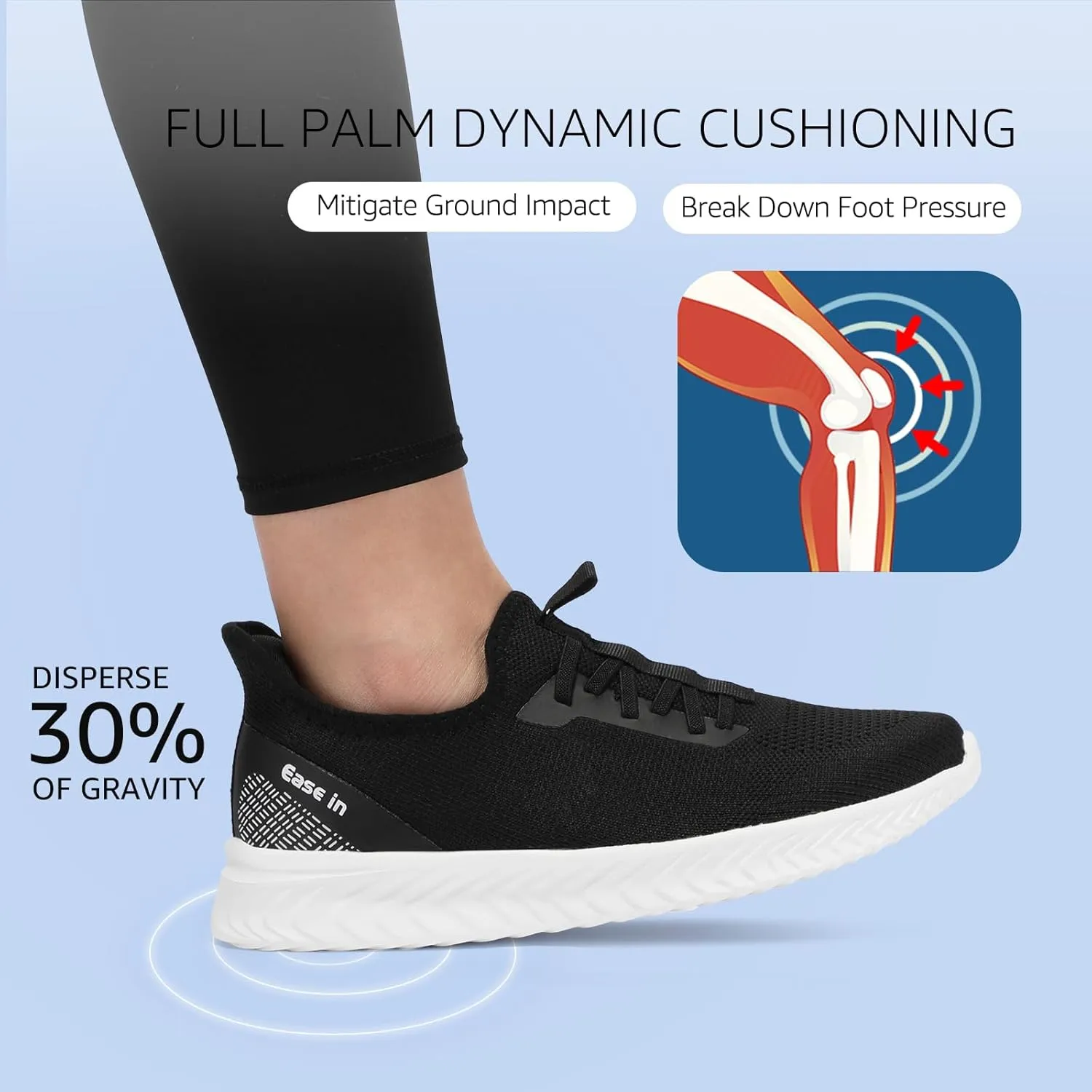 STQ Slip On Shoes Womens Orthopedic Walking Sneakers Lightweight Ladies Pregnancy Maternity Nurse Tennis Shoes for Plantar Fasciitis Relief Arch Support