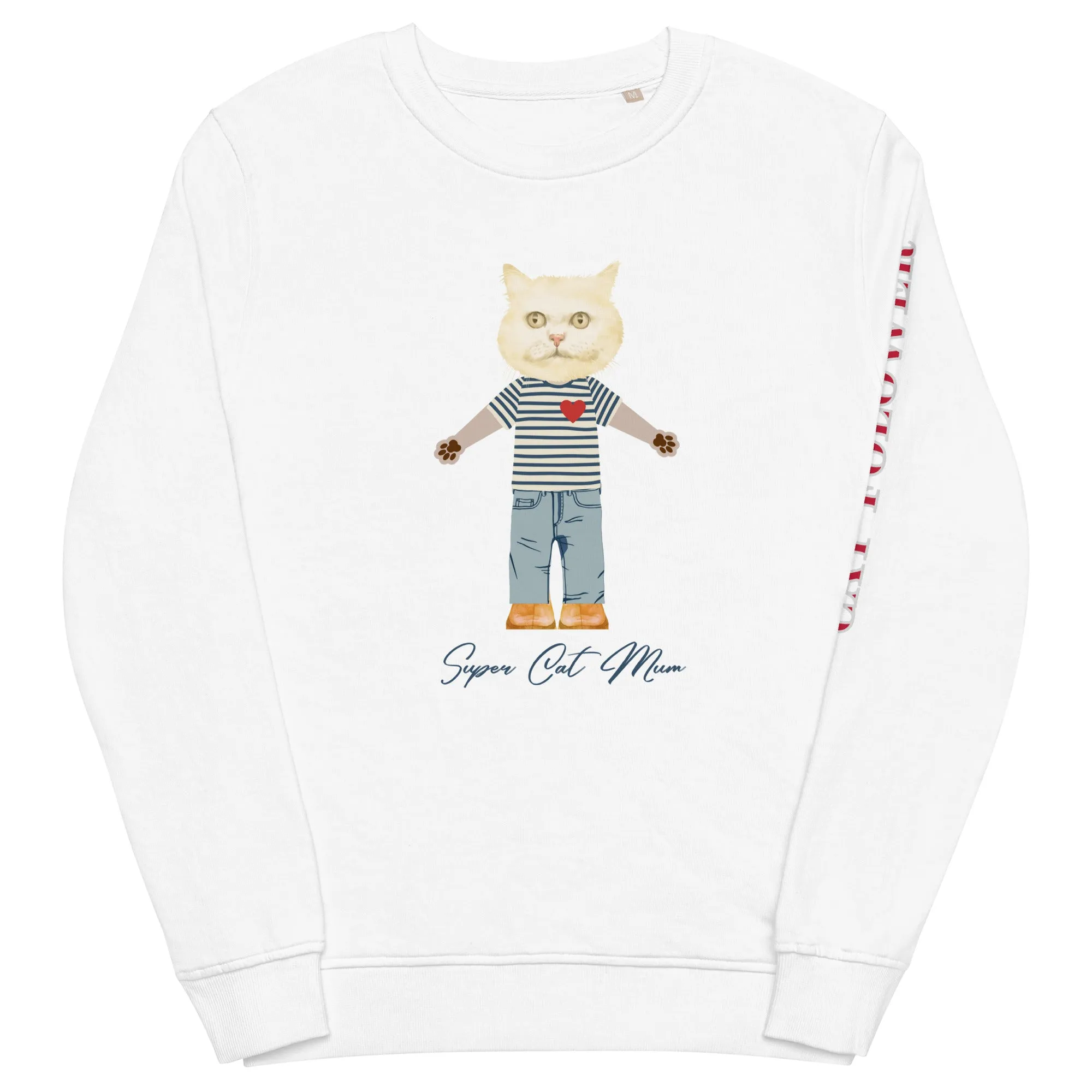 Super Cat Mum, organic sweatshirt