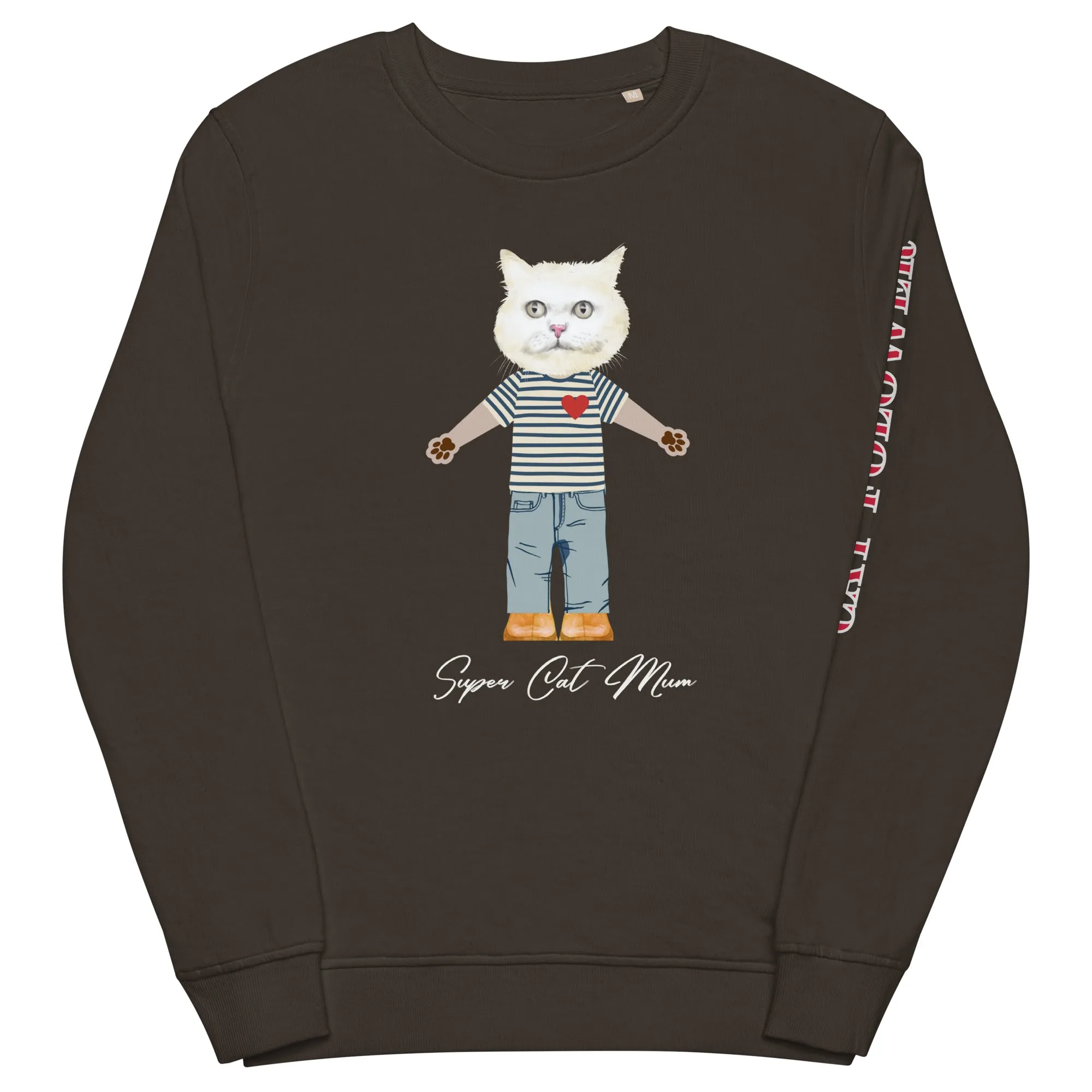 Super Cat Mum, organic sweatshirt