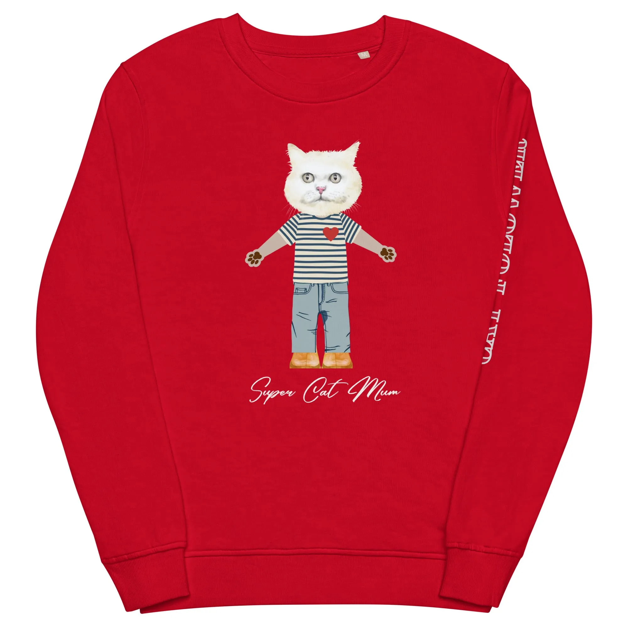 Super Cat Mum, organic sweatshirt