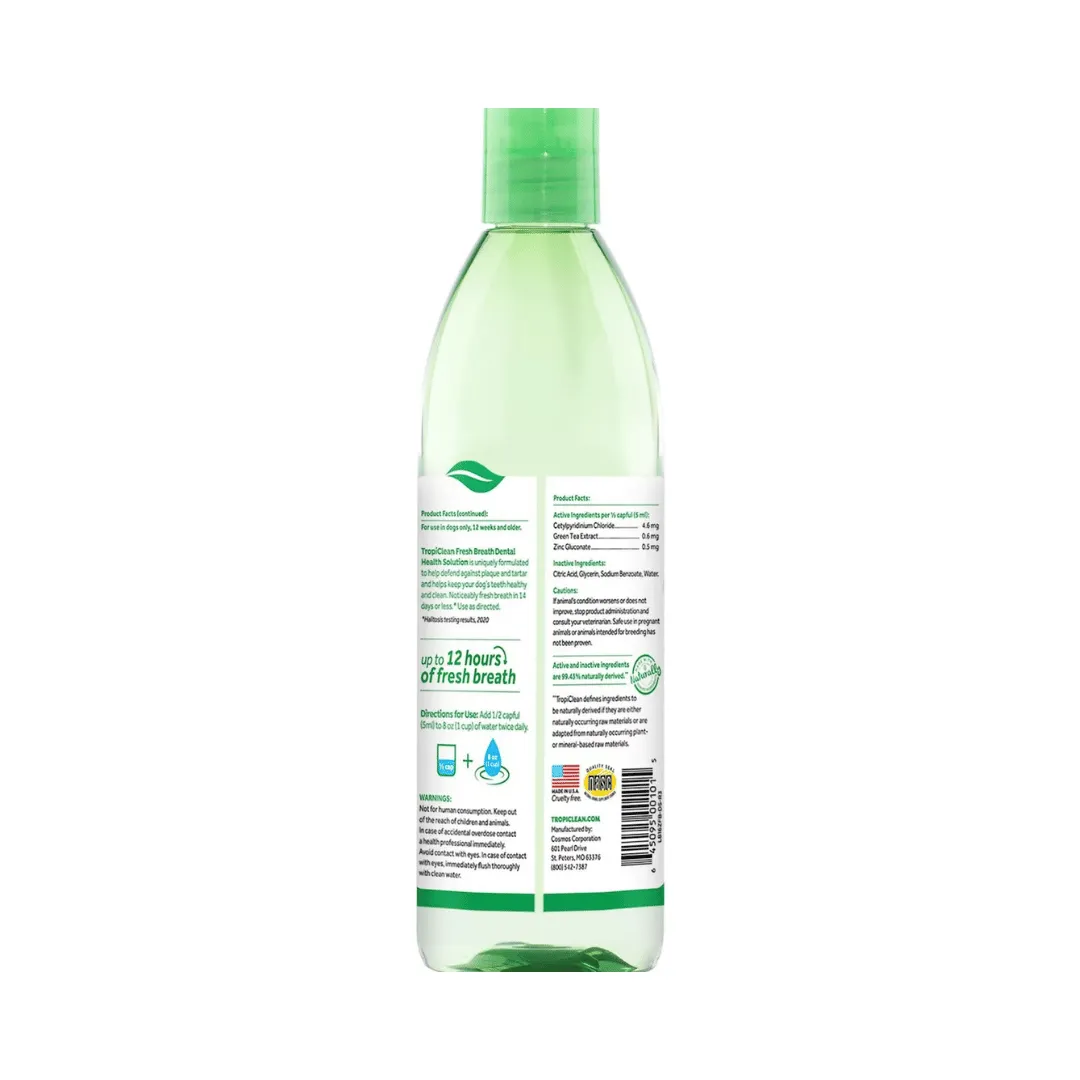 TropiClean Fresh Breath Oral Care Dog Dental Water Additive