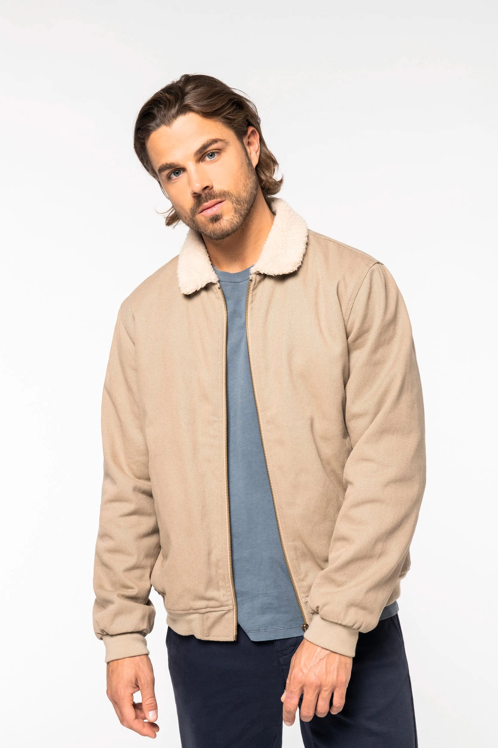 Unisex Eco-friendly Sherpa Collar Jacket - 380 g/m² - NS612