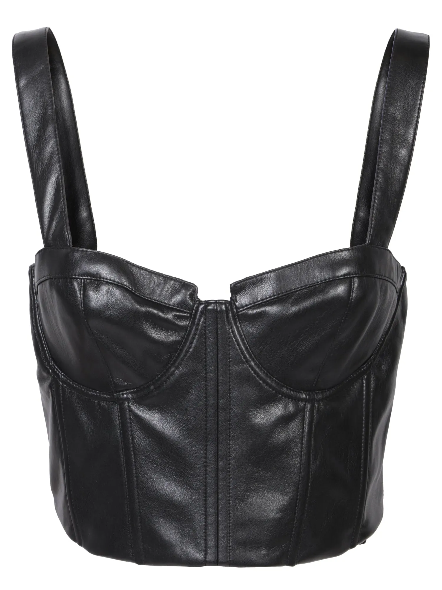 Vegan Leather black bustier