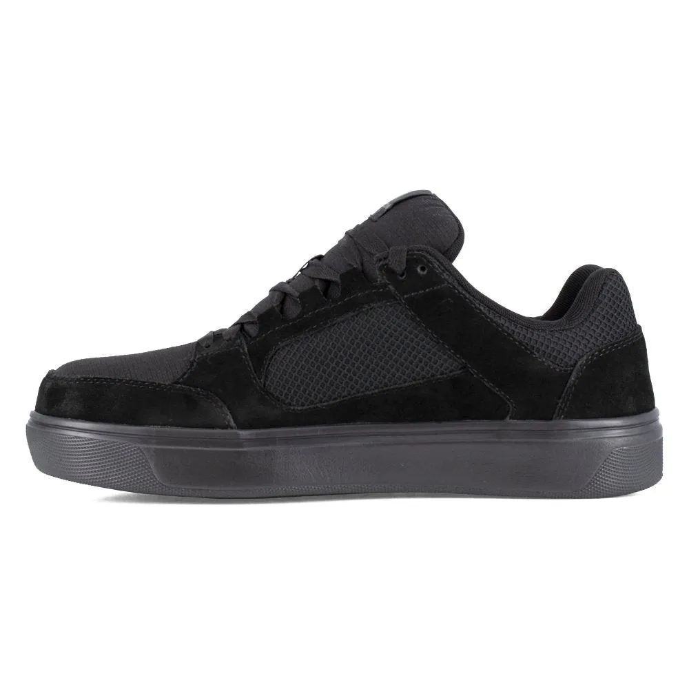 Volcom Men's Skate Inspired Composite Toe Work Shoe Evolve Vm30232 In Triple Black