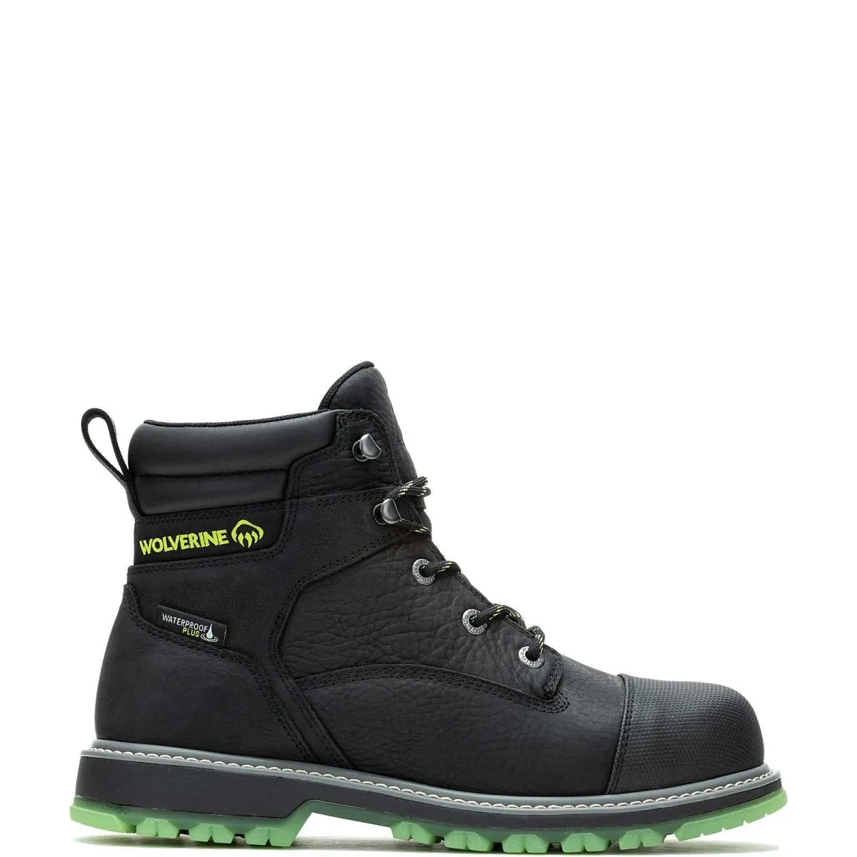 Wolverine Floorhand Lx Cap Toe Men's Steel Toe 6" Work Boot (w231098) In Black